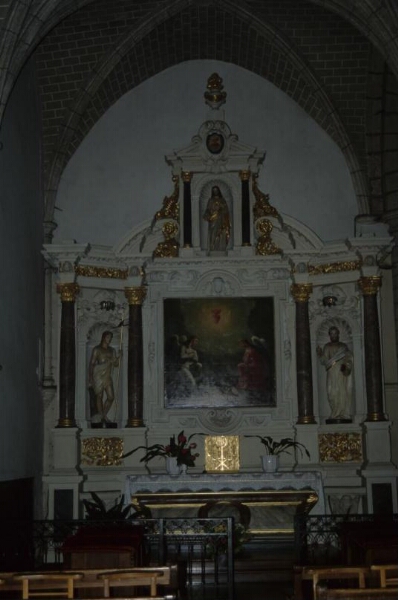 Retable dédié au Sacré Coeur de l'église Saint-Sauveur