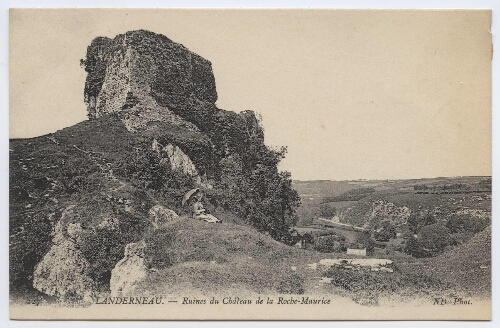 LANDERNEAU.- Ruines du Château de la Roche-Maurice