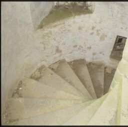 Noyal-sur-Vilaine. - Manoir du Bois Orcan : intérieur, l'escalier.
