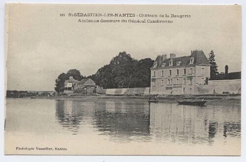 St-SEBASTIEN-LES-NANTES - Château de la Baugerie. Ancienne demeure du Général Cambronne
