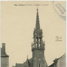 Acigné (I.-et-V.). L'église. La tour