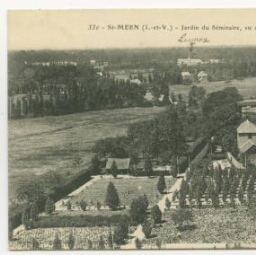 St-MEEN (I.-et-V.) - Jardin du Séminaire, vu de la Tour.