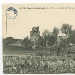 St-AUBIN-du-CORMIER (I.-et-V.).- Les bords de l'Etang et la Tour du vieux Château.