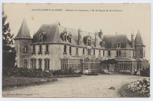 CHATEAUNEUF-du-FAOU.- Château de Kerwazec à M. le Comte de Saint-Simon.