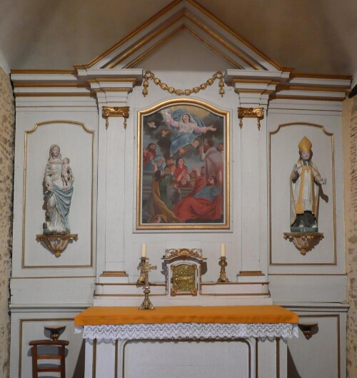 Retable de l'autel Nord de l'église Saint-Mélaine