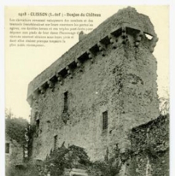 Clisson.- Les ruines du château, le donjon.