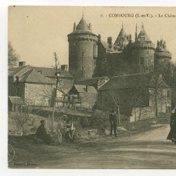 COMBOURG (I.-et-V.). Le Château pris de la route de La Chapelle.