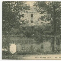 Poilley (I.-et-V.) - Le château - la façade est et l'étang.