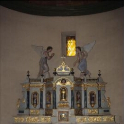 Retable de l'autel principal de l'église Saint-Mélaine-de-Moigne