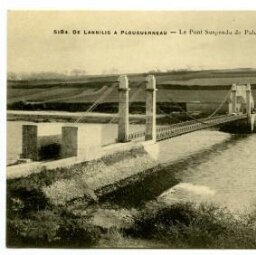 DE LANNILIS A PLOUGUERNEAU - Le Pont Suspendu de Paluden sur l'Aberwrach