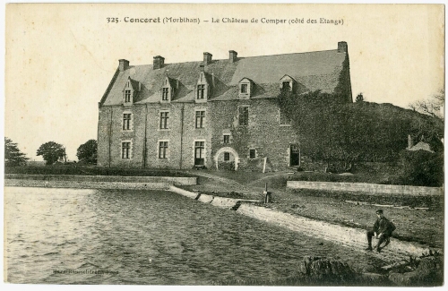 Concoret (Morbihan) - Le Château de Comper (côté des Etangs)