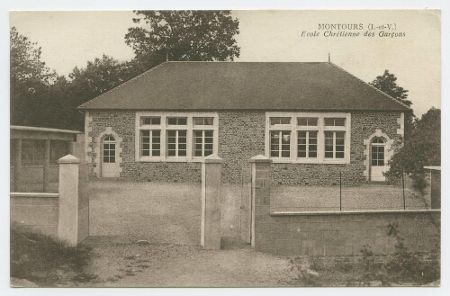 MONTOURS (I.-et-V.) Ecole Chrétienne des Garçons.