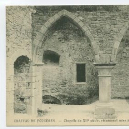 Château de Fougères - Chapelle du XIIe siècle, récemment mise à jour par le syndicat d'initiative.