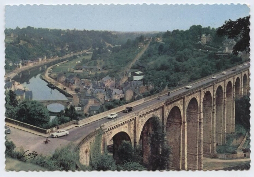 La Bretagne pittoresque Sa vallée sur la Rance, et son viaduc long de mètres et haut de , à Dinan.