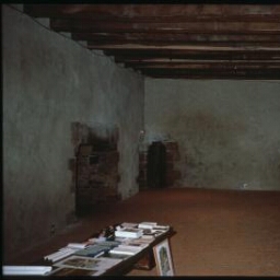 Ploézal. - Château de La Roche Jagu : manoir, château, intérieur, salle basse.
