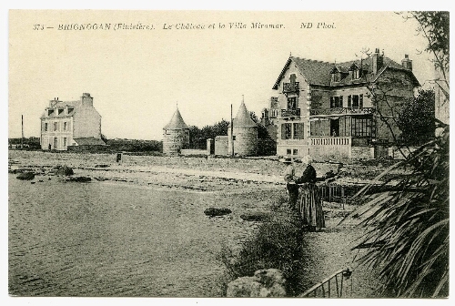 BRIGNOGAN (Finistère). Le Château et la Villa Miramar.