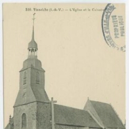 VISSEICHE (I.-et-V.) - L'Eglise et le Calvaire.