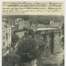 DINAN - La Tour de Coëtquen, prise du Château d' Anne de Bretagne