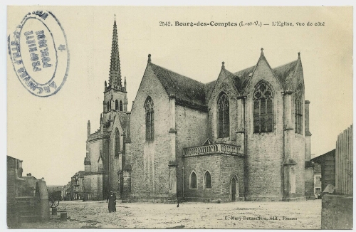 Bourg-des-Comptes (I.-et-V.)- L'église, vue de côté