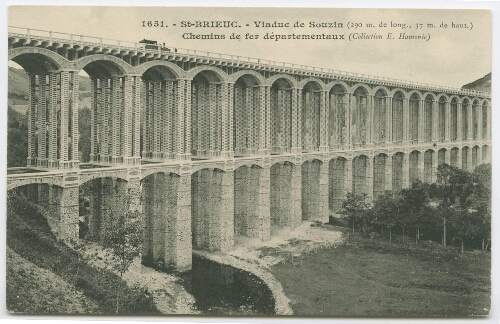St-BRIEUC. - Viaduc de Souzin (m. de long., m. de haut.) Chemin de fer départementaux