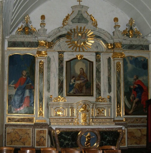 Retable  de l'autel nord de l'église Notre-Dame