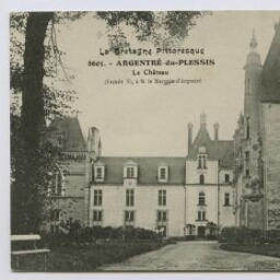 Argentré-du-Plessis. Le château, façade Nord, à M. le Marquis d'Argentré.