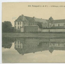 Paimpont (I.-et-V.). L'Abbaye, côté de l'Etang.