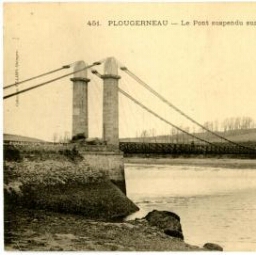 PLOUGUERNEAU - Le Pont suspendu sur l'Aberwrack