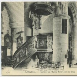 LANNION. - Intérieur de l'Eglise St-Jean-du-Baly