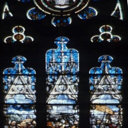 Verrière de Bertrand Dugesclin de l'église Saint-Aubin-en-Notre-Dame-de-Bonne-Nouvelle
