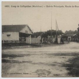Camp de Coëtquidan (Morbihan). - Entrée Principale, Route de Guer.