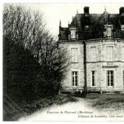 Environs de Ploërmel (Morbihan). Château de Lambilly, coté ouest