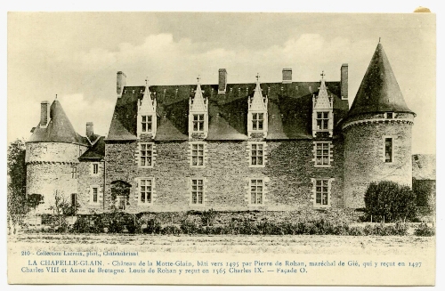 La Chapelle-Glain.- Le logis seigneurial et le jardin du château de la Motte-Glain.