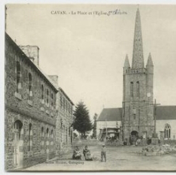 Eglise de Cavan (C.-du-N.). - Ardoisières