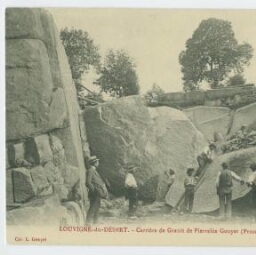 LOUVIGNE-du-DESERT. - Carrière de Granit de Pierrelée Gouyet (Procédé de Fente Rossi).