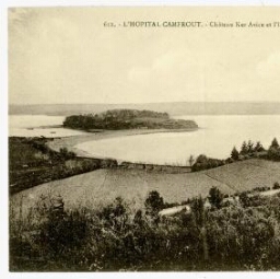 L'HOPITAL-CAMFROUT.- Château Ker Avice et l'Ile Ty Bidy