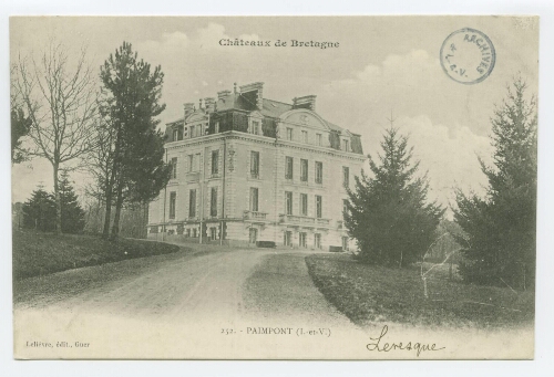 PAIMPONT (I.-et-V.). Un Château.