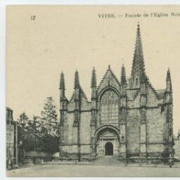 VITRE - Façade de l'Eglise Notre-Dame.