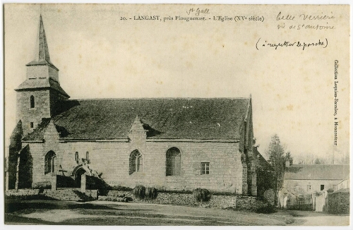 LANGAST, près Plougenast. - L'Eglise (XVḞ siècle)