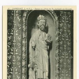 PAIMPONT (I.-et-V.). - Statues en pierre de St-Judicaël ou Gicquel.