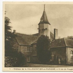 Château de la VILLEGONTIER-en-PARIGNÉ, à km de Fougères - Tour de la vieille Horloge.