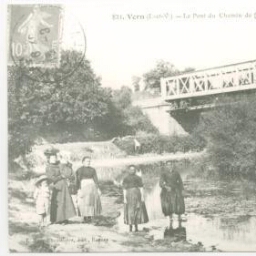 VERN (I.-et-V.) - Le Pont du chemin de fer sur la Seiche