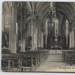 Campénéac (Morbihan).- Intérieur de l'Eglise.