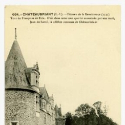 Châteaubriant.- Le château de la Renaissance, logis de Jean de Laval, façade extérieure.