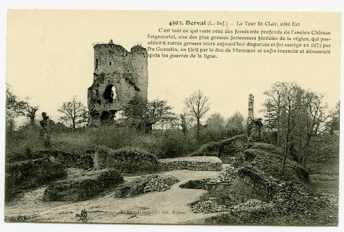 Derval.- Les vestiges de la tour Saint-Clair.