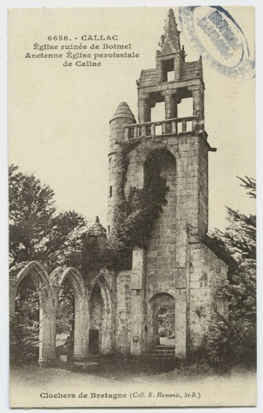 CALLAC. - Eglise ruinée de Botmel Ancienne Eglise paroissiale de Callac