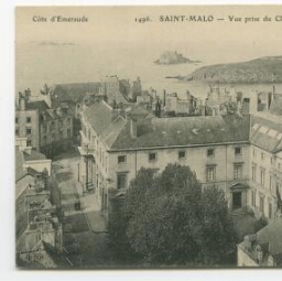 SAINT-MALO - Vue prise du clocher - Le Grand Bé.