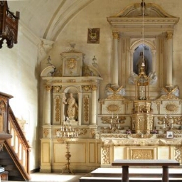 Retable de l'autel principal de l'église Saint-Etienne et Saint-Hubert