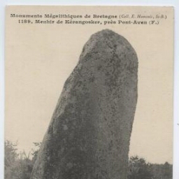 Menhir de Kérangosker, près Pont-Aven (F.)