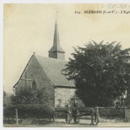 Bléruais (I.- et - V.) - L'église - Route de Muel à Saint-Malon